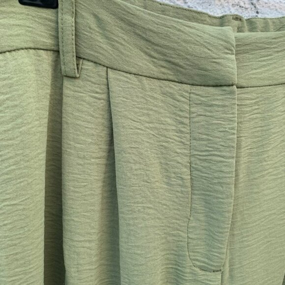 Green Wide Leg flowy slacks/pants - Picture 2 of 5